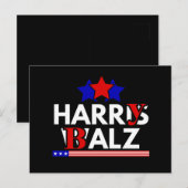 Harris Walz 24 Harry Balz 2024 ミーム 民主党 ポストカード (正面/裏面)