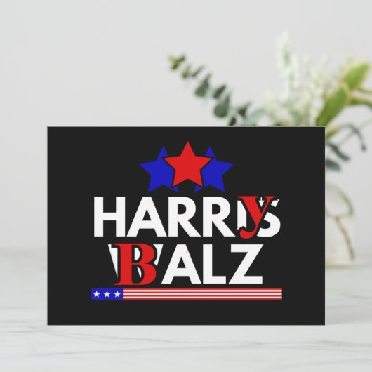 Harris Walz 24 Harry Balz 2024 ミーム 民主党 招待状 (スタンド正面)