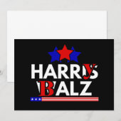 Harris Walz 24 Harry Balz 2024 ミーム 民主党 招待状 (正面/裏面)