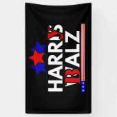 Harris Walz 24 Harry Balz 2024 ミーム 民主党 横断幕 (縦)