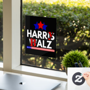 Harris Walz 24 Harry Balz 2024 メメ デモクラティック ウィンドウサイン