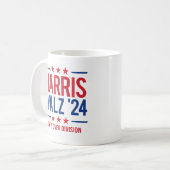 Harris Walz '24 - Unity over Division コーヒーマグカップ (正面左)