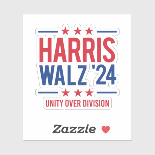 Harris Walz '24 - Unity over Division シール (シート)