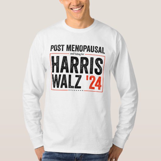 Harris Walz '24 USAの閉経後投票 Tシャツ (正面)