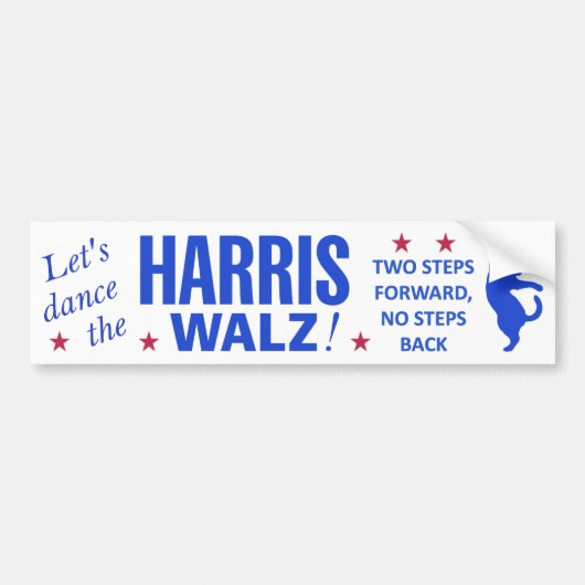 Harris Walz Bumperステッカーを踊る バンパーステッカー (正面)