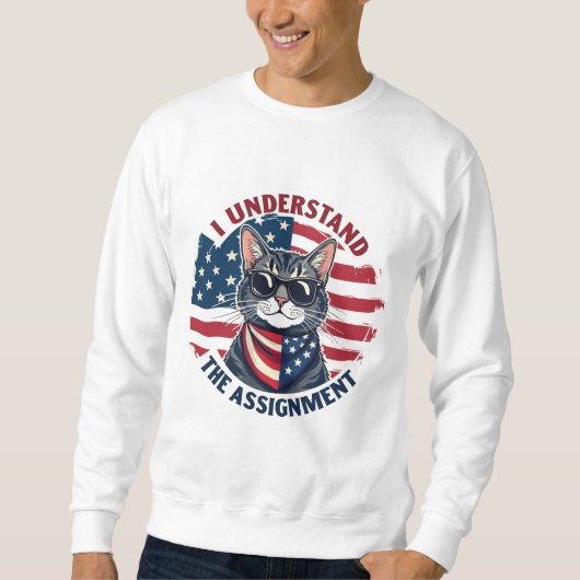 Harris Walz Cat Ladyの仕事を理解した スウェットシャツ (正面)