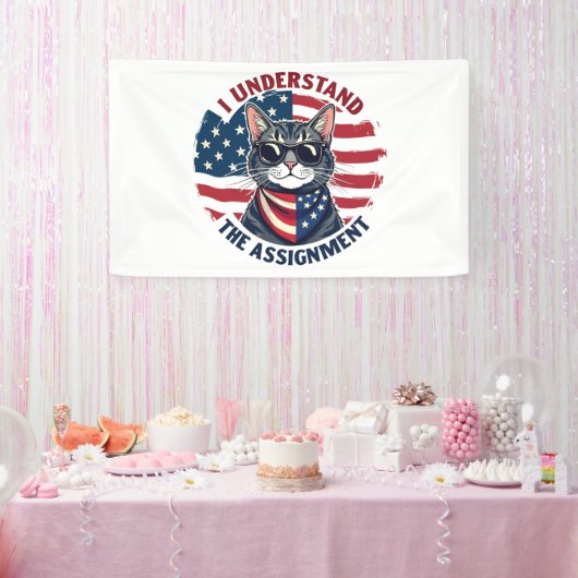 Harris Walz Cat Ladyの仕事を理解した 横断幕 (パーティー)