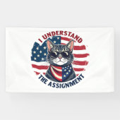 Harris Walz Cat Ladyの仕事を理解した 横断幕 (横)