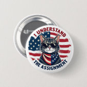 Harris Walz Cat Ladyの仕事を理解した 缶バッジ (正面&裏面)