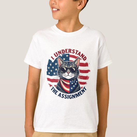 Harris Walz Cat Ladyの仕事を理解した Tシャツ (正面)