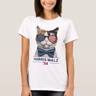 Harris Walz Chilless Cat Ladies for kamala harris Tシャツ