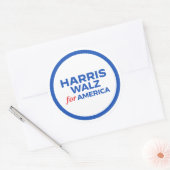 Harris Walz for America 2024 ラウンドシール (封筒)