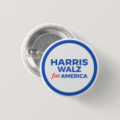 Harris Walz for America 2024 缶バッジ (正面&裏面)