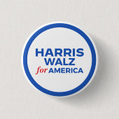 Harris Walz for America 2024 缶バッジ (正面)