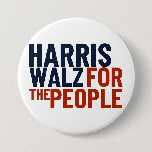 Harris/Walz For the Peopleボタン 缶バッジ (正面)
