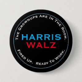 HARRIS WALZ Grownups Ready To WORK Round 缶バッジ