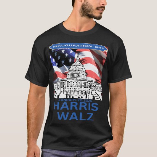 Harris Walz Inauguration day US president January  Tシャツ (正面)
