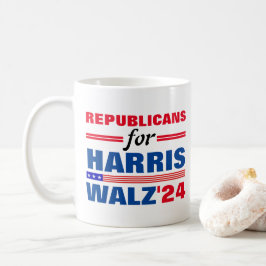 Harris Walz Red Blueの共和党員 コーヒーマグカップ