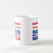 Harris Walz Red Blueの共和党員 コーヒーマグカップ (中央)