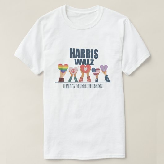 Harris Walz Tim Walz氏、Unity Over Divi会長 Tシャツ (デザイン正面)