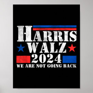 Harris Walz Waltz 2024我々は戻らないタンク ポスター