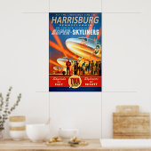 Harrisburg Pennsylvania Transcontinental & Western ポスター (キッチン)