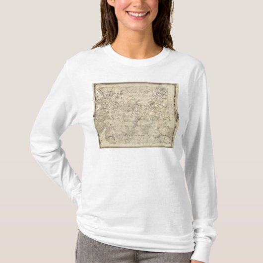 Harrison郡、アイオワ州の地図 Tシャツ (正面)