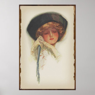 Harrison Fisher Art :: American Girlプリント#1 ポスター