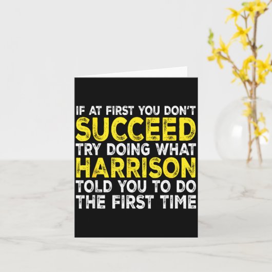Harrison - If At First You Don't Succeed Try Doing カード (黄色い花)