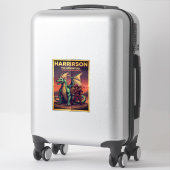 Harrison the Traveler – 冒険精神のコンセプト シール (スーツケース)