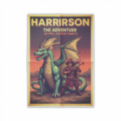 Harrison the Traveler – 冒険精神のコンセプト シール (正面)