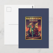 Harrison the Traveler – 冒険精神のコンセプト ポストカード (正面/裏面)