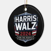 HarrisWaltz 2024シャツKamalaHarris TimWaltz 2024 セラミックオーナメント (左)