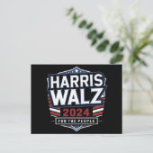 HarrisWaltz 2024シャツKamalaHarris TimWaltz 2024 ポストカード (スタンド正面)