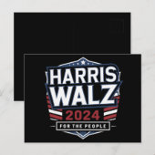 HarrisWaltz 2024シャツKamalaHarris TimWaltz 2024 ポストカード (正面/裏面)
