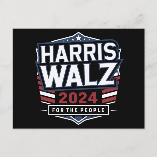HarrisWaltz 2024シャツKamalaHarris TimWaltz 2024 ポストカード (正面)