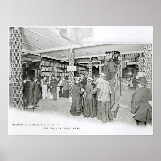 Harrods Provision Department, c.1901 ポスター (正面)