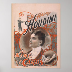 HARRY HOUDINIマジシャンVAUDEVILLEポスター ポスター