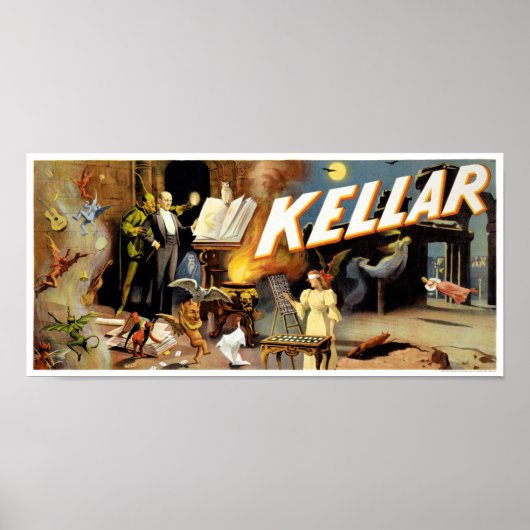 Harry Kellar Magician 1894ヴィンテージポスター復元 ポスター (正面)