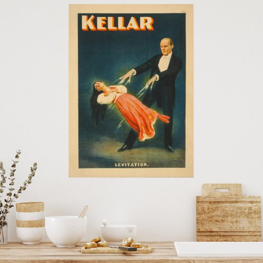 Harry Kellar Magician Lithograph Poster ポスター (キッチン)