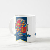 Harry letter H heraldry red blueの意味 コーヒーマグカップ (正面左)
