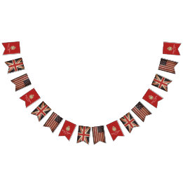 Harry Meghan UK USAフラッグウェディングパーティバナー バンティングフラッグ