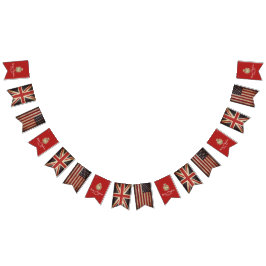 Harry Meghan UK USAフラッグウェディングパーティバナー バンティングフラッグ