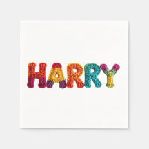HARRY Name in 鮮やか Crochet Pattern