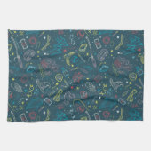 HARRY POTTER™アーティファクトラインアートパターン大人 キッチンタオル (横)