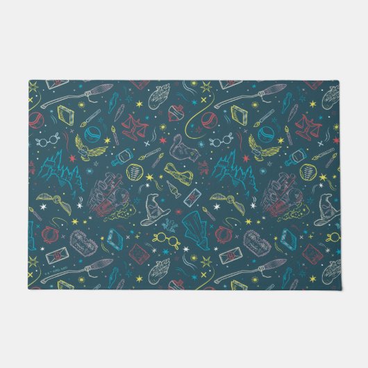 HARRY POTTER™アーティファクトラインアートパターン ドアマット (正面)