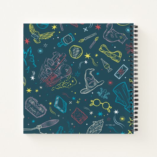 HARRY POTTER™アーティファクトラインアートパターン ノートブック (裏面)