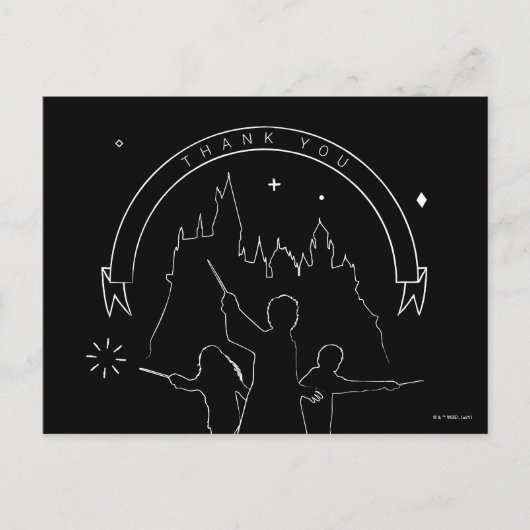 HARRY POTTER™キャラクターと城郭の概要 ポストカード (正面)