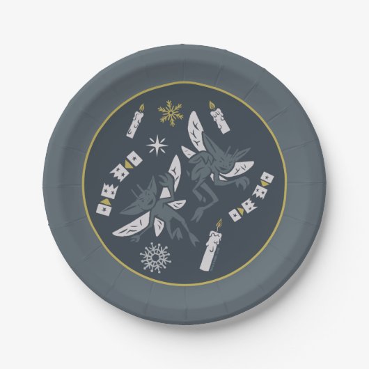 HARRY POTTER™コーニッシュピクシー&クリスマスクラッカー ペーパープレート (正面)