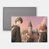 HARRY POTTER™ ハーマイオニーとロン ホグワーツ™ アニメシーン マグネット (正面/裏面)